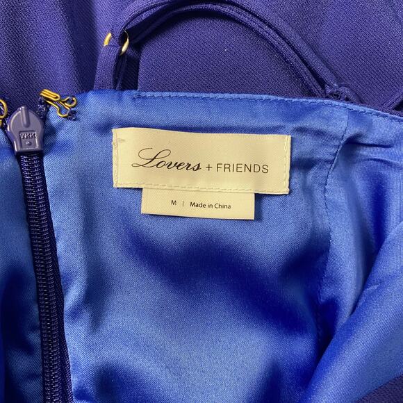 Lovers + Friends Blue‎ Yara Mini Dress Size M New Years Eve Party Dance - Picture 2 of 10